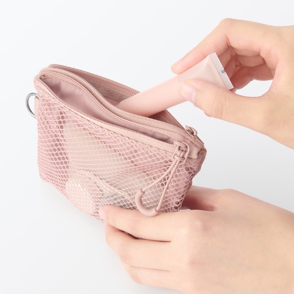 Muji Polyester Two Zipper Case_Small_Pink_NWT - Picture 4 of 6